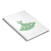 Kat in Ufo - Kies achtergrondkleur Notitieboek (Rechterzijde)