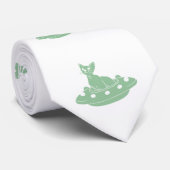 Kat in Ufo - Kies achtergrondkleur Stropdas (Opgerold)