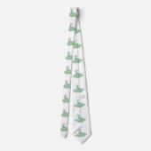 Kat in Ufo - Kies achtergrondkleur Stropdas (Achterkant)