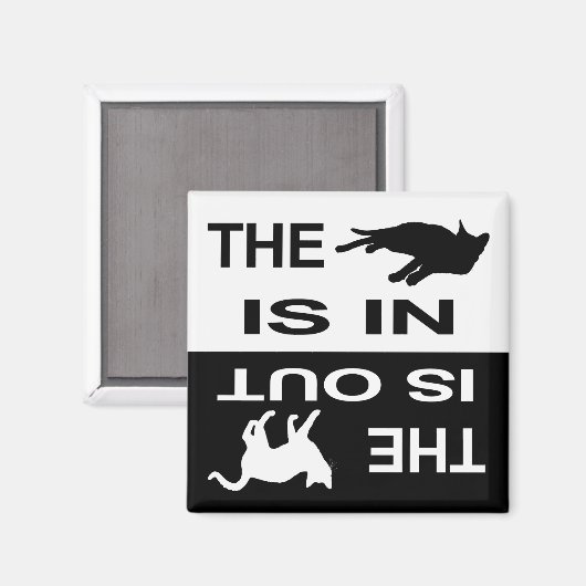 Kat in/uit 2 magneet (Voorkant / Achterkant)