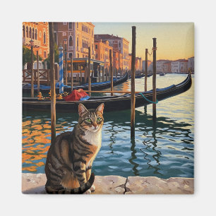 Kat in Venetië Italië Reizen Magneet