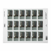 Kat in venster etiket (Full Sheet)