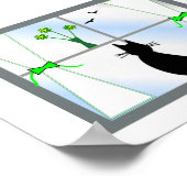 kat in venster Gail' Poster (Hoek)