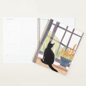 Kat in vensterbank | Silhouette Watercolor Planner (Display)