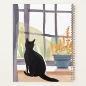 Kat in vensterbank | Silhouette Waterverf Planner (Achterkant)