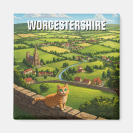 Kat in Worcestershire Engeland Reizen Magneet