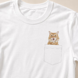 Kat in zak | Aangepaste huisdierfoto T-shirt