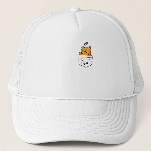 Kat in zakformaat- trucker pet (Voorkant)