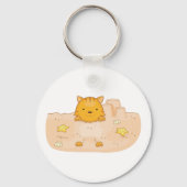 Kat in zand sleutelhanger (Achterkant)