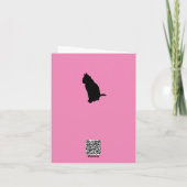 Kat in zittende positie silhouet vector uitgesnede kaart (Achterkant)