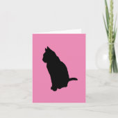 Kat in zittende positie silhouet vector uitgesnede kaart (Voorkant)