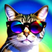 Kat in zonnebril Hoofd T-shirt