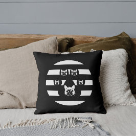 Kat in zonnebril  Sunset Paws Wit Zwart Kussen