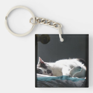 Kat in zonnevlek Niet storen Sleutelhanger