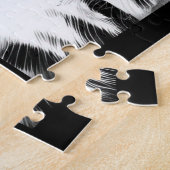 Kat in zwart-wit kat legpuzzel (Zijkant)