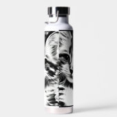 Kat in zwart-wit kat waterfles (Rechts)