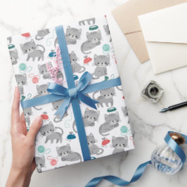 Kat inpakpapier, Kitten Cadeau Verpakking, Katacht Cadeaupapier