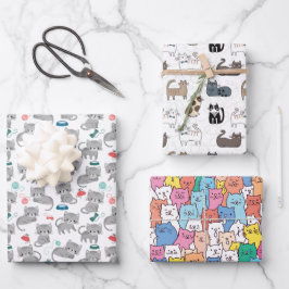 Kat inpakpapier, Kitten cadeaupapier, Dierenpapier Inpakpapier Vel