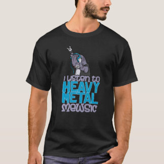 Kat Instrumentalist Rock Muziek Muzikant Headbangi T-shirt