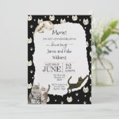 Kat Invitatie Kaart (Staand voorkant)