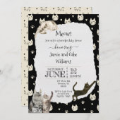 Kat Invitatie Kaart (Voorkant / Achterkant)