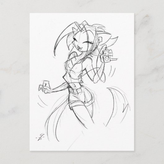 Kat IPod Briefkaart (Voorkant)