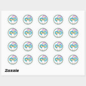 Kat is een ster ronde sticker (Vel)