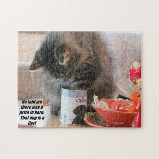 Kat is geraakt legpuzzel (Horizontaal)