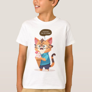 Kat is geschokt als zijn ijsje herfst. T-Shirt