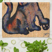 Kat-itude art catness attitude van katten theedoek (Gevouwen)