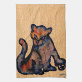 Kat-itude art catness attitude van katten theedoek (Verticaal)