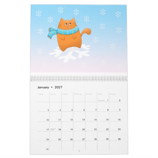 Kat Jaar van de besnoeiing Kalender (Jan 2027)