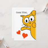 Kat Je bent mijn favoriete menselijke platte groet Kaart (Voorkant / Achterkant in situ)