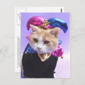 Kat Jester Briefkaart (Voorkant / Achterkant)