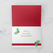 Kat | Joy Holiday Greeting Kaart (Binnen)