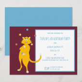 Kat Juggling Balls Custom Verjaardagsfeest Kaart (Voorkant / Achterkant)