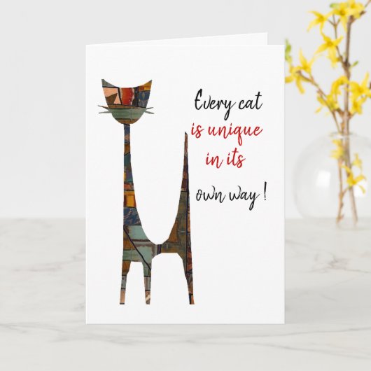 Kat kaart (Gele Bloem)