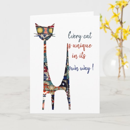 Kat kaart (Gele Bloem)