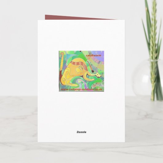 Kat Kaart 2 leuke foto/tekst plus abstracte achter (Achterkant)