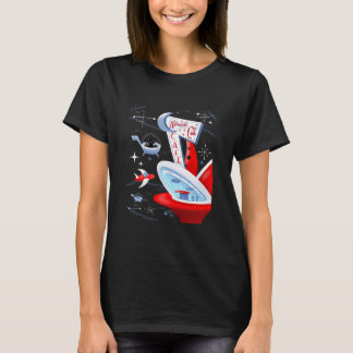 Kat-kafel-retrofuturistisch T-shirt