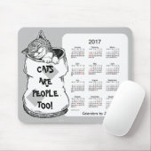 Kat kalender 2017 van Janz Silver Muismat (Met muis)