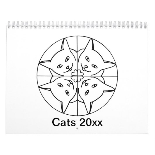 Kat kalender voor artistieke katten (Hoes)