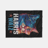 kat Kamala Harris Tim Wheimer Vlag Zon Fleece Deken (Voorkant (Horizontaal))