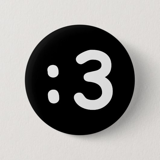 Kat kant Emoticon: 3 Button (Voorkant)