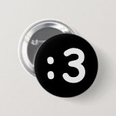 Kat kant Emoticon: 3 Button (Voorkant /achterkant)