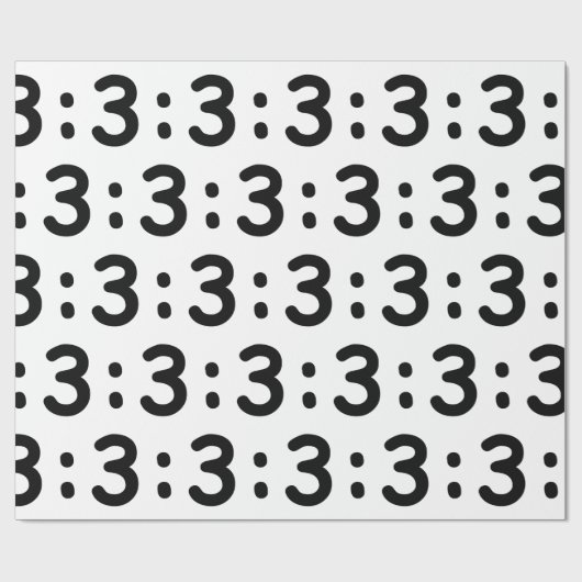 Kat kant Emoticon:3 Cadeaupapier (Vlak)