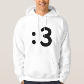 Kat kant Emoticon:3 Hoodie (Voorkant)