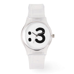 Kat kant Emoticon:3 Horloge