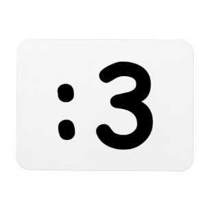 Kat kant Emoticon:3 Magneet