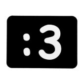 Kat kant Emoticon:3 Magneet (Horizontaal)